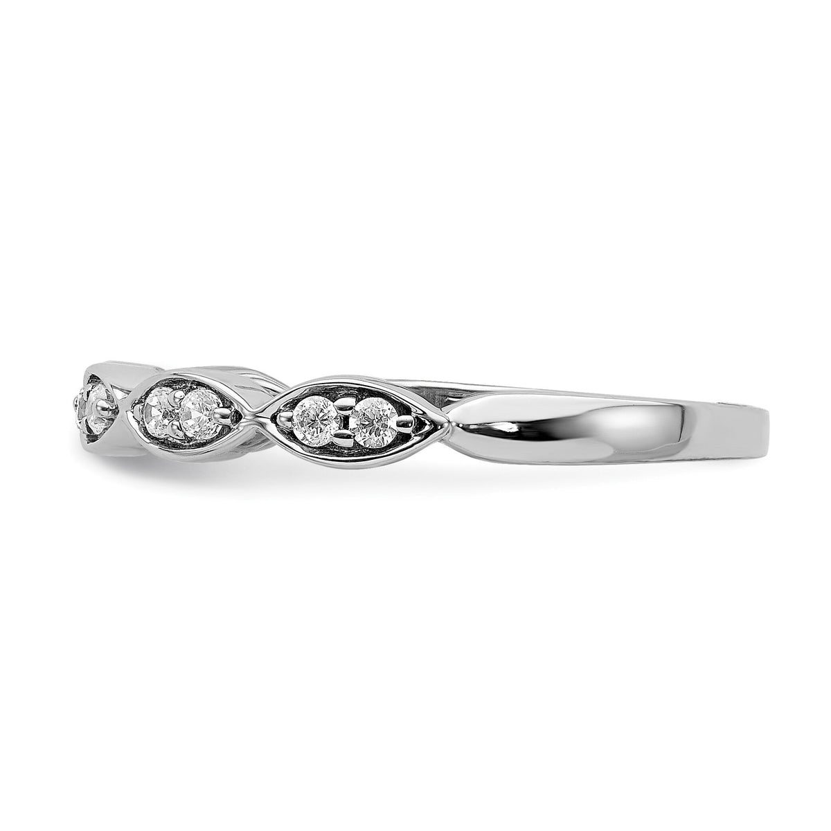 14k White Gold Fancy Diamond Band-RM4305