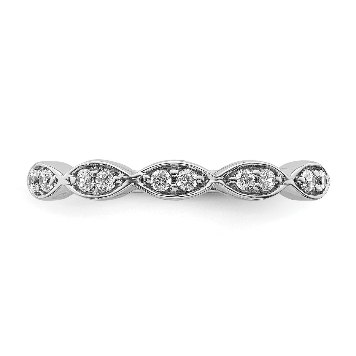 14k White Gold Fancy Diamond Band-RM4305