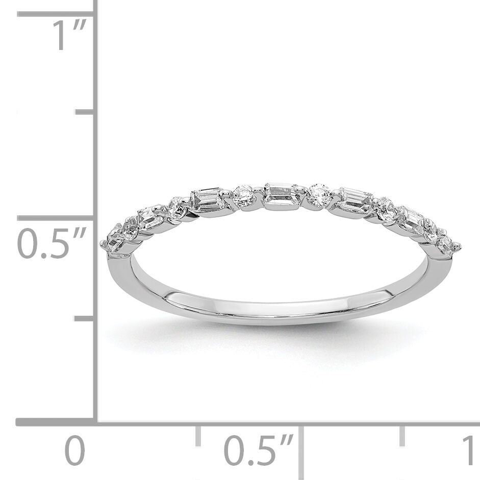 14k White Gold Fancy Diamond Band-RM4308
