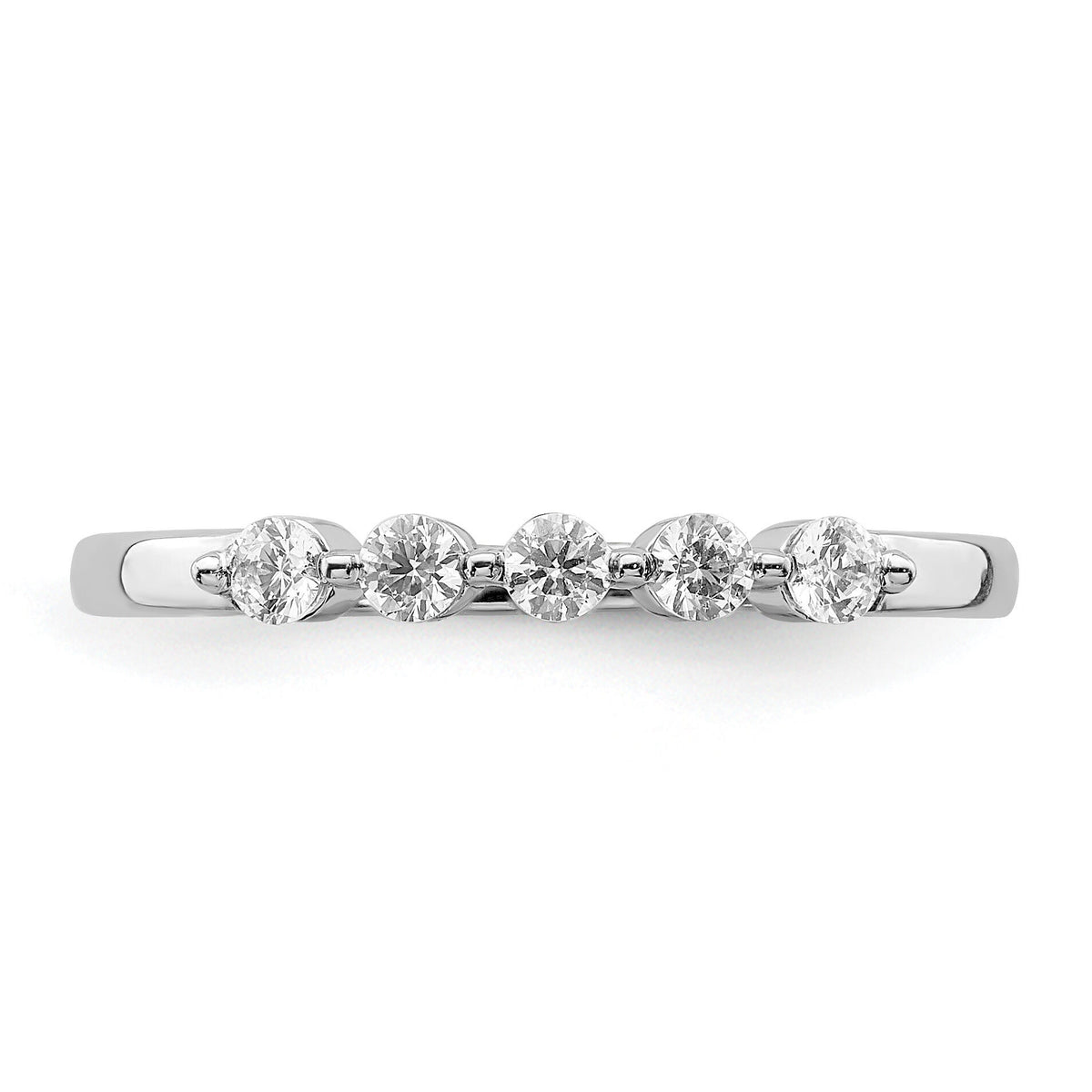 14k White Gold 5-stone Diamond Ring-RM4310