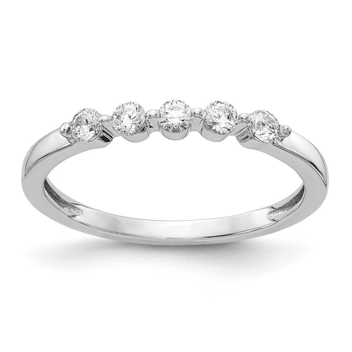 14k White Gold 5-stone Diamond Ring-RM4310-025-WA