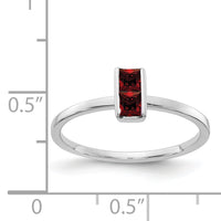 14k White Gold Garnet Ring-RM4324