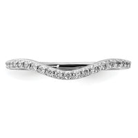 14k White Gold Curved Diamond Ring-RM4333