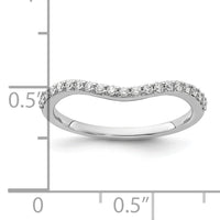 14k White Gold Curved Diamond Ring-RM4333