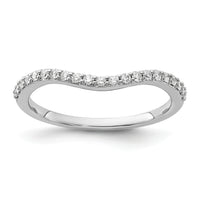 14k White Gold Curved Diamond Ring-RM4333