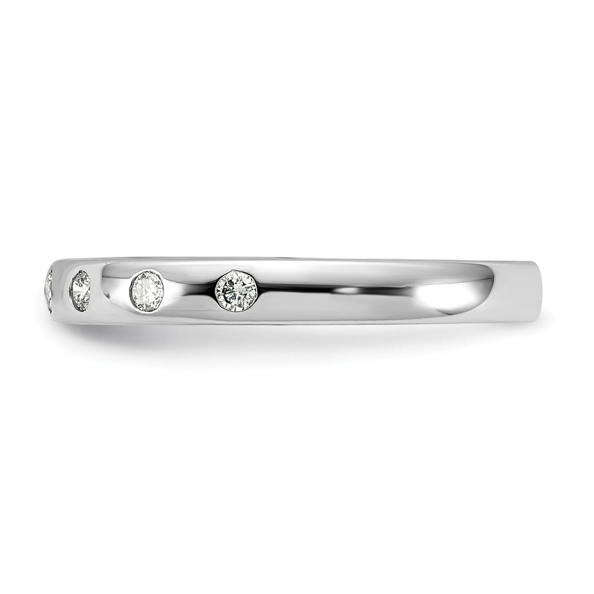 14k White Gold 7-stone Diamond Band-RM4335