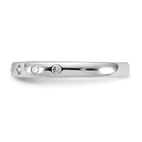 14k White Gold 7-stone Diamond Band-RM4335