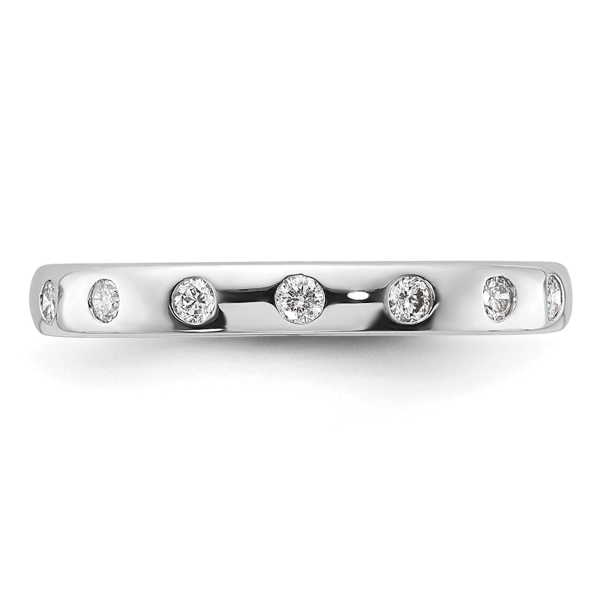 14k White Gold 7-stone Diamond Band-RM4335