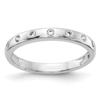 14k White Gold 7-stone Diamond Band-RM4335