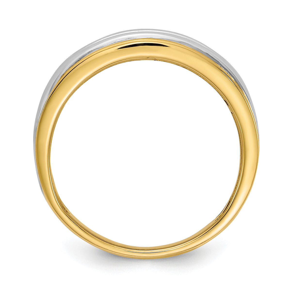 14k Two-tone Diamond Men's Ring-RM4413B
