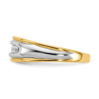 14k Two-tone Diamond Men's Ring-RM4413B