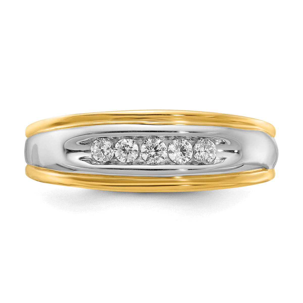14k Two-tone Diamond Men's Ring-RM4413B