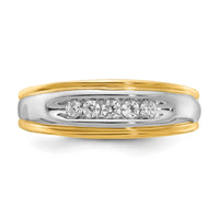 14k Two-tone Diamond Men's Ring-RM4413B