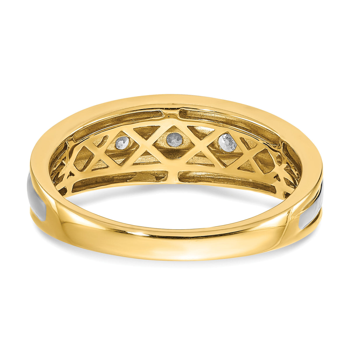 14k Two-tone Diamond Men's Ring-RM4413B