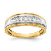 14k Two-tone Diamond Men's Ring-RM4413B
