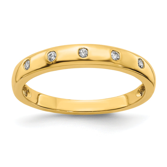 14k 5-stone Diamond Ring-RM5620-006-YA