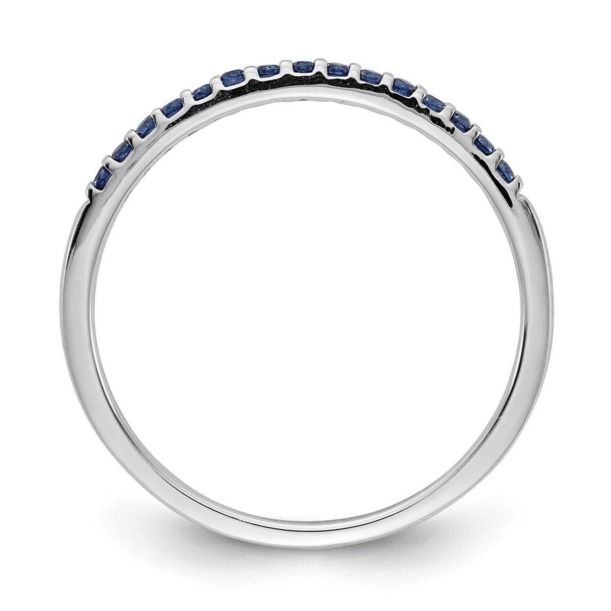 14k White Gold Blue Sapphire Band-RM5622
