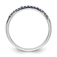 14k White Gold Blue Sapphire Band-RM5622