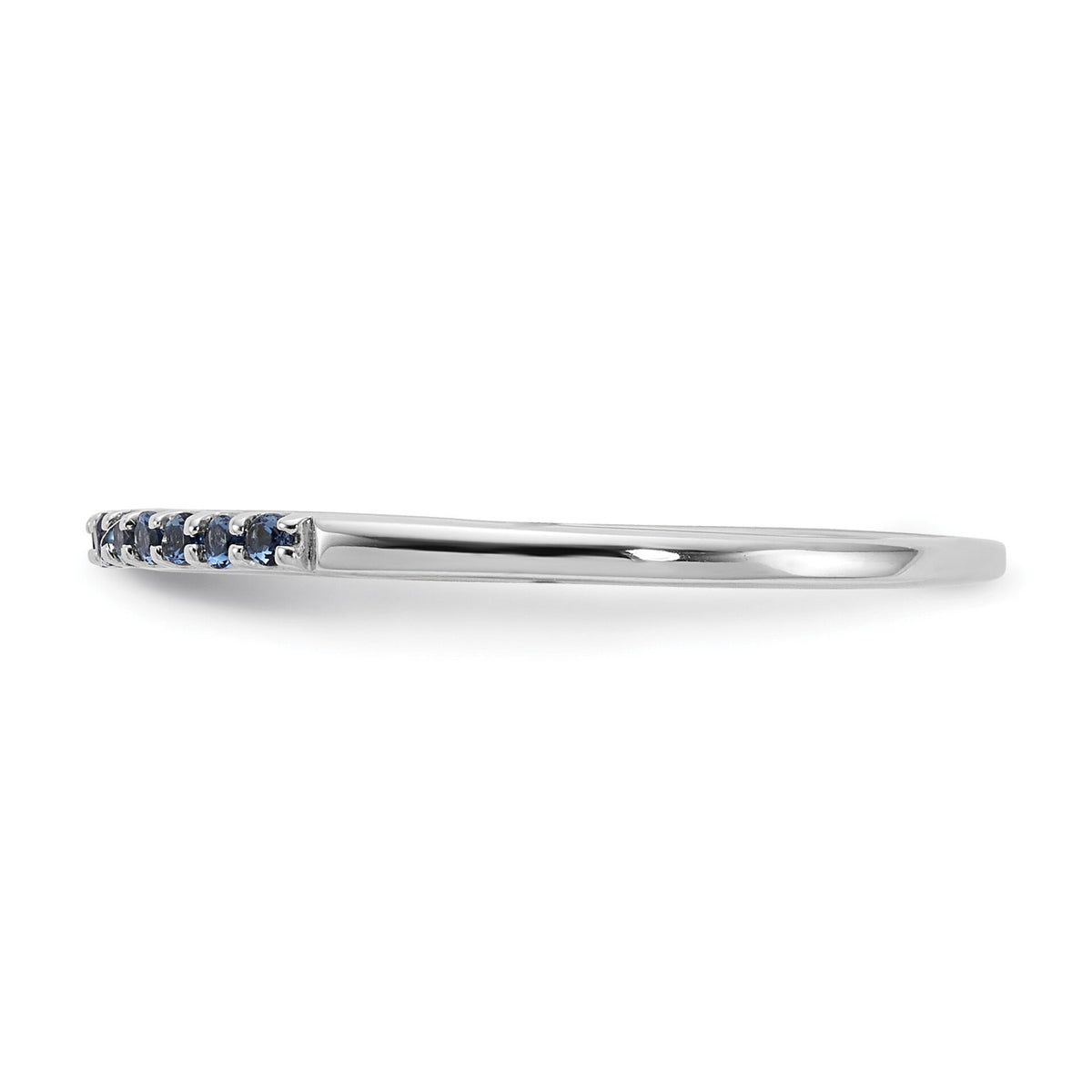 14k White Gold Blue Sapphire Band-RM5622