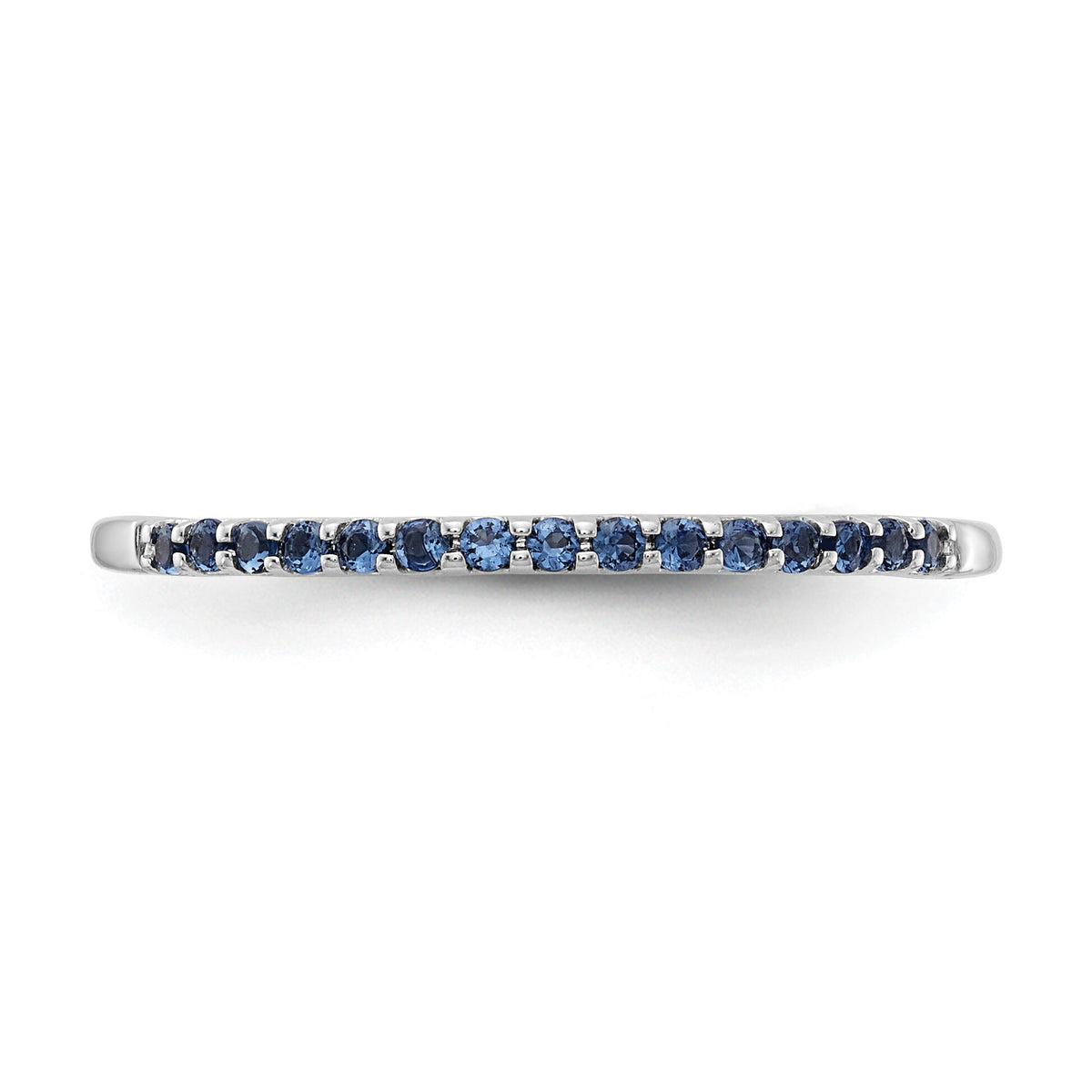 14k White Gold Blue Sapphire Band-RM5622