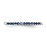 14k White Gold Blue Sapphire Band-RM5622