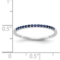 14k White Gold Blue Sapphire Band-RM5622