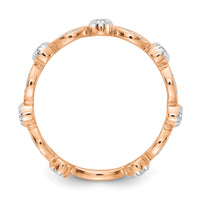 14k Rose Gold Diamond Fancy Band-RM5624