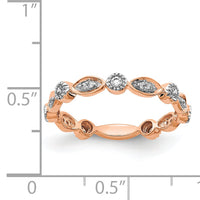 14k Rose Gold Diamond Fancy Band-RM5624