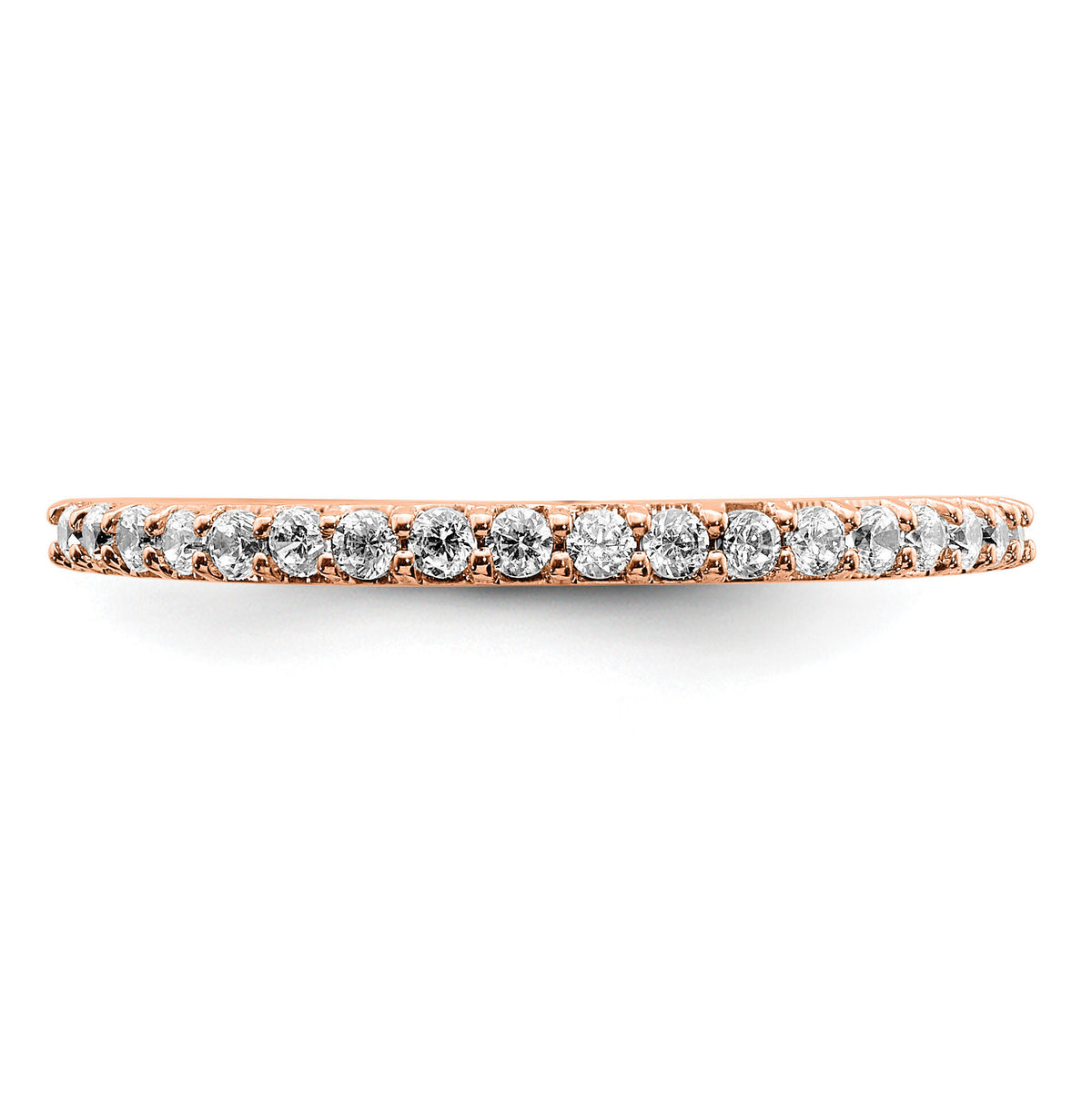 14k Rose Gold Polished Diamond Band-RM5626