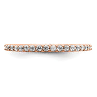 14k Rose Gold Polished Diamond Band-RM5626