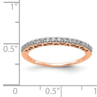 14k Rose Gold Polished Diamond Band-RM5626
