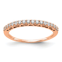 14k Rose Gold Polished Diamond Band-RM5626