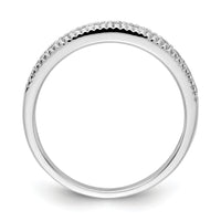 14k White Gold Diamond Beaded Edge Band-RM5628