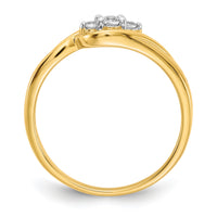 14k Yellow Gold 3-stone Diamond Ring-RM5636