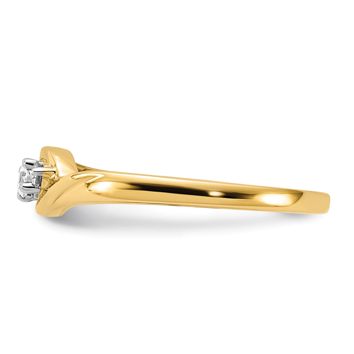 14k Yellow Gold 3-stone Diamond Ring-RM5636