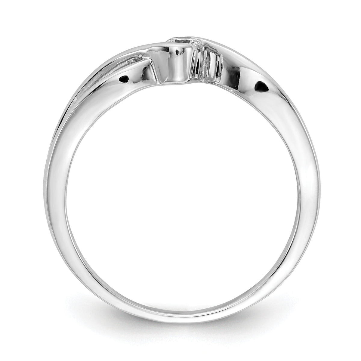 14kt White Gold Polished Diamond Ring-RM5638