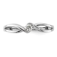 14kt White Gold Polished Diamond Ring-RM5638
