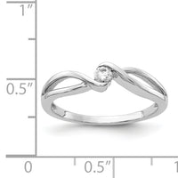 14kt White Gold Polished Diamond Ring-RM5638