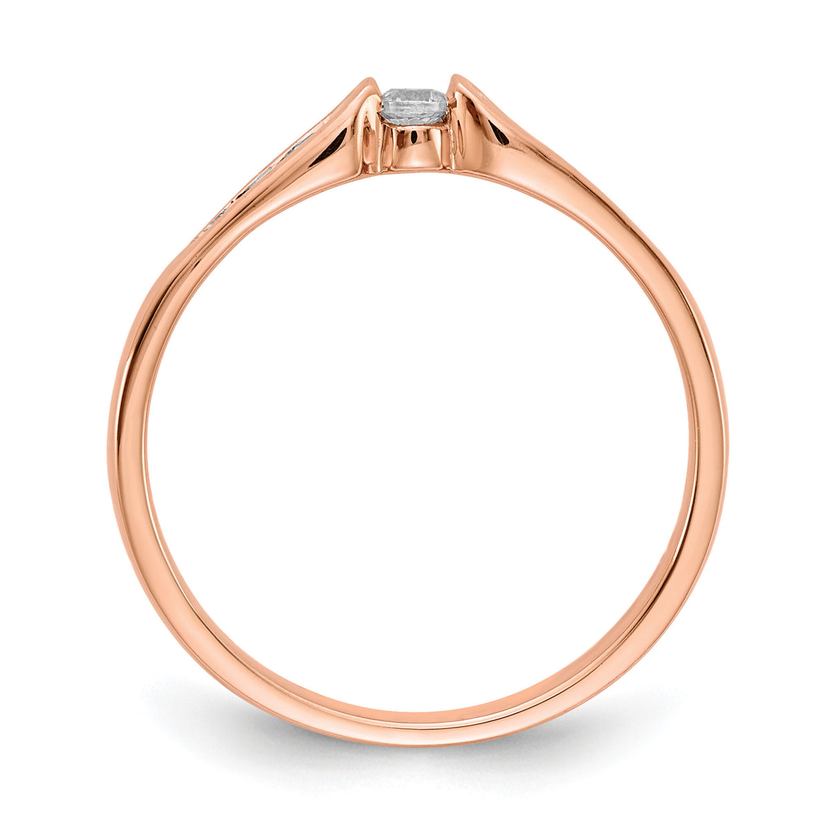 14k Rose Gold Diamond Ring-RM5640