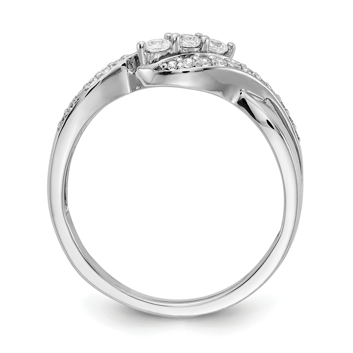14k White Gold Diamond Fashion Ring-RM5642