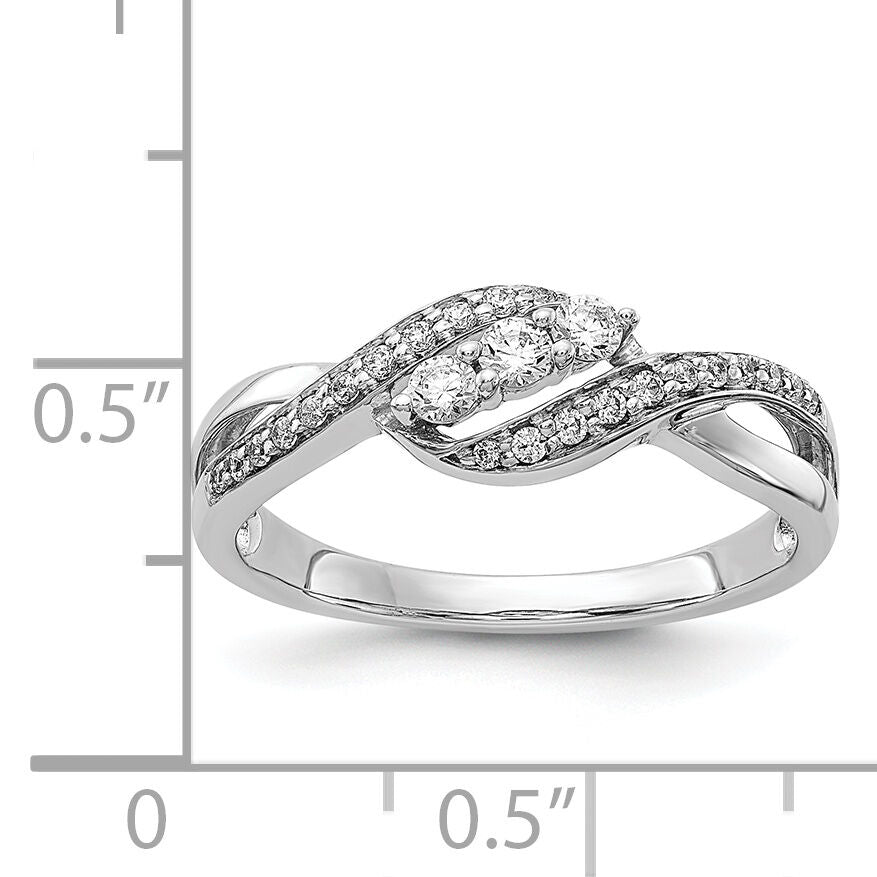 14k White Gold Diamond Fashion Ring-RM5642