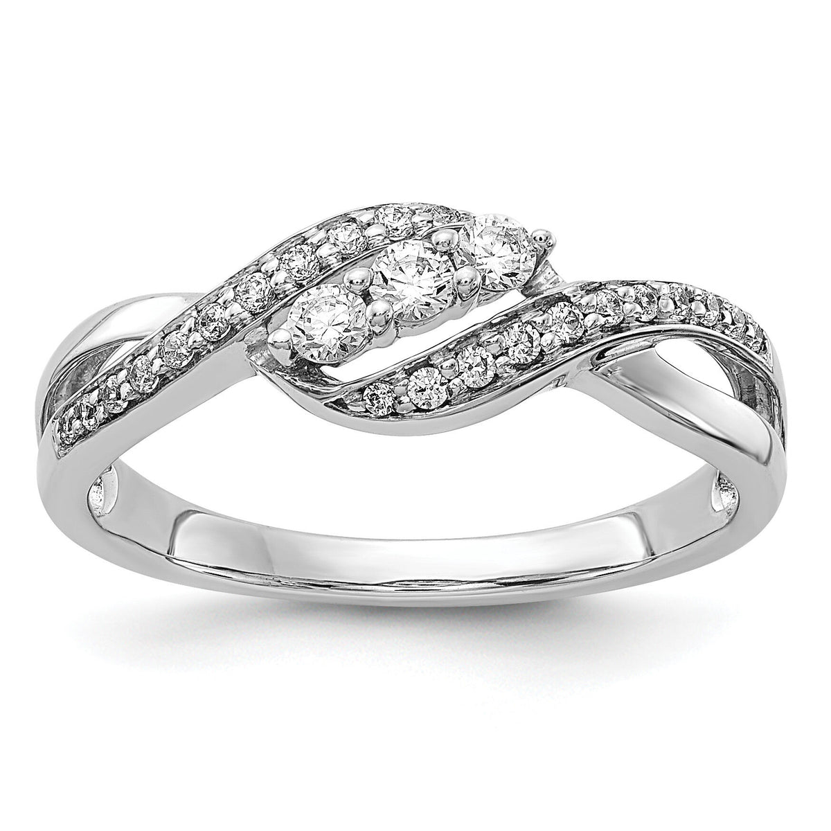 14k White Gold Diamond Fashion Ring-RM5642