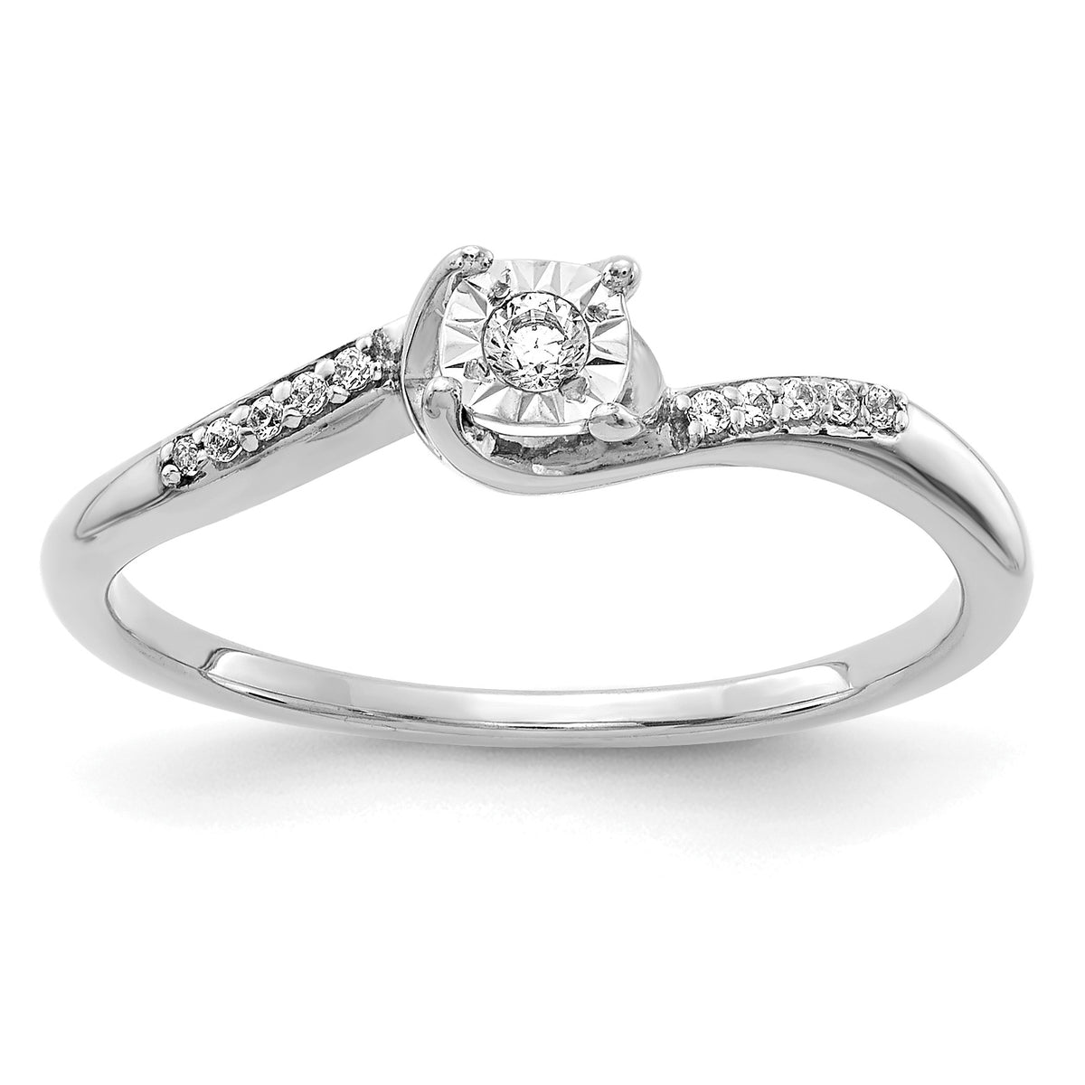 14k White Gold Diamond Bypass Ring-RM5644-008-WA