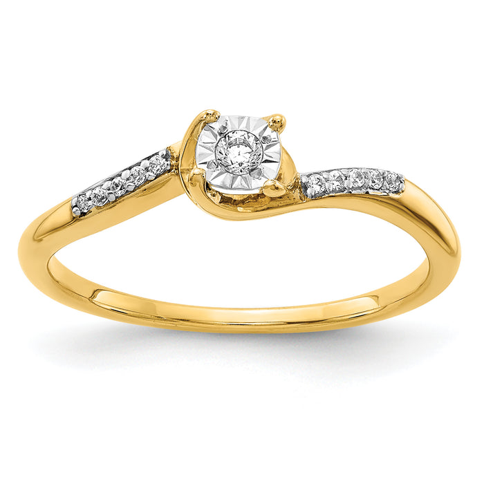 14k Diamond Bypass Ring-RM5644-008-YA