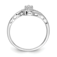 14k White Gold Diamond Bypass Ring-RM5648