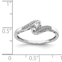 14k White Gold Diamond Bypass Ring-RM5648