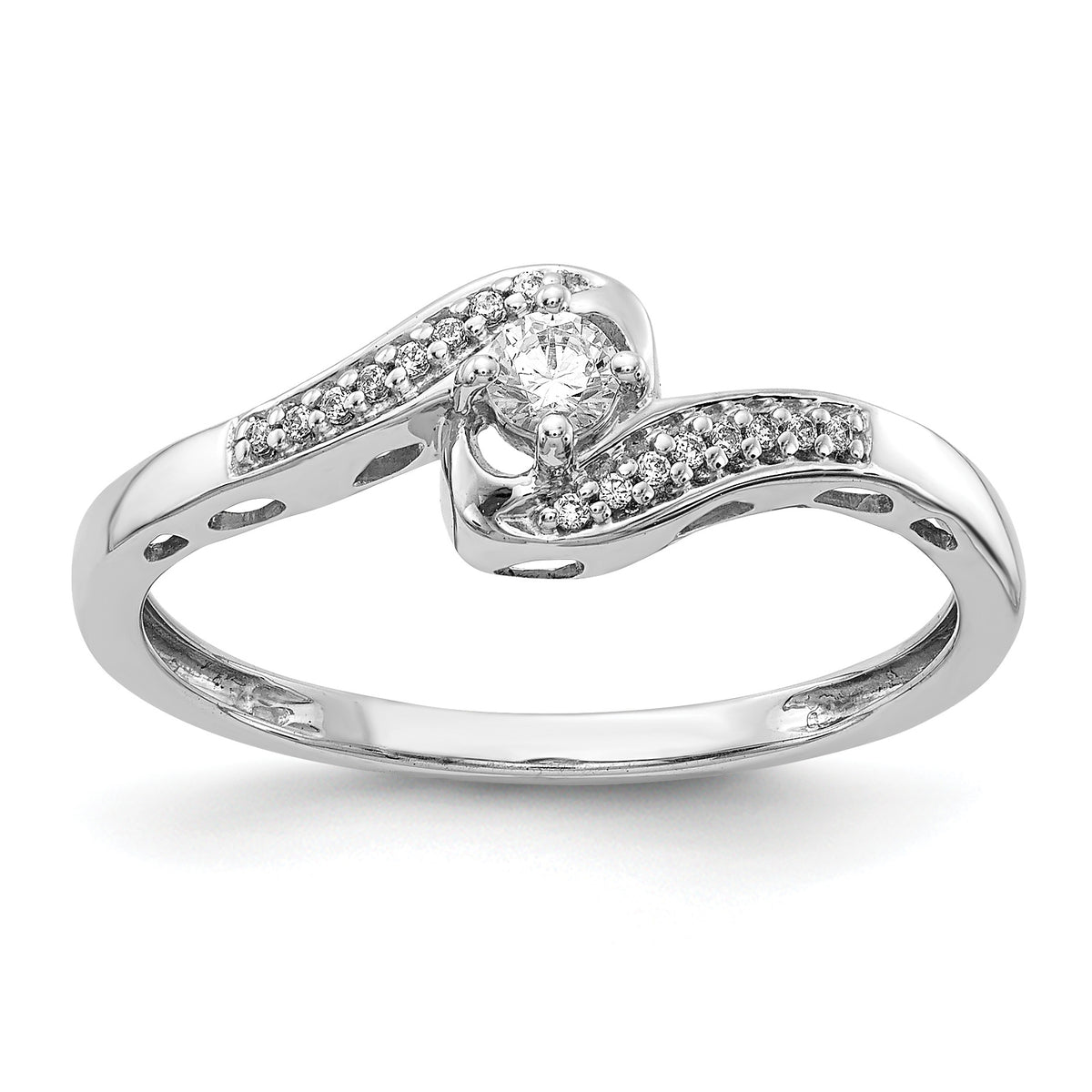 14k White Gold Diamond Bypass Ring-RM5648-016-WA