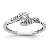 14k White Gold Diamond Bypass Ring-RM5648