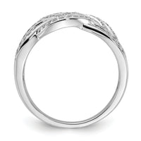 14k White Gold Woven Diamond Ring-RM5660