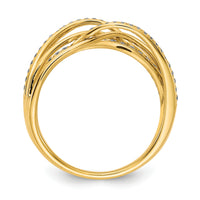 14k Diamond Swirl Ring-RM5663